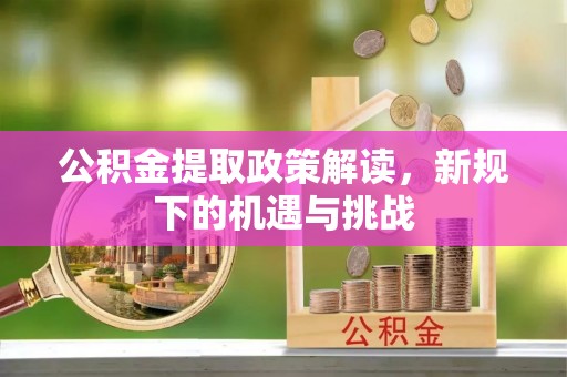 马龙公积金提取政策解读，新规下的机遇与挑战