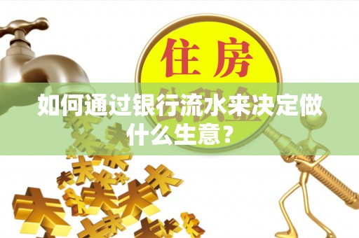 马龙如何通过银行流水来决定做什么生意？